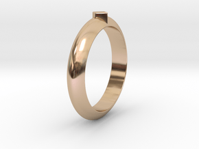 Ø18.35 Mm Functional Ring Style 1 Ø0.722 Inch in 14k Rose Gold Plated Brass