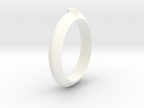 Ø18.35 Mm Functional Ring Style 1 Ø0.722 Inch in White Processed Versatile Plastic