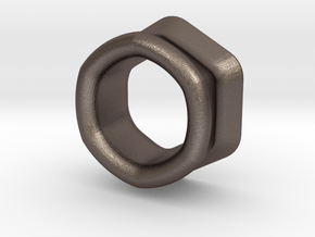 3D+ in Polished Bronzed Silver Steel
