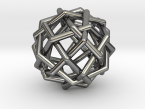 0454 Woven Rhombicuboctahedron (U10) in Fine Detail Polished Silver