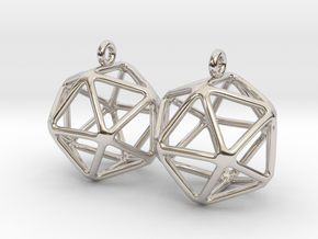 Icosahedron Earring in Platinum