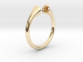 Gramaphonic Ring, US size 8,5 d= 18mm. Place M in 14K Yellow Gold: 8.5 / 58