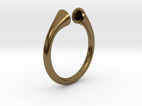 Gramaphonic Ring, US size 8,5 d= 18mm. Place M in Polished Bronze: 8.5 / 58