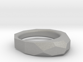 Decagon Faceted Ring 4.5 in Aluminum