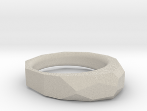 Decagon Faceted Ring 4.5 in Natural Sandstone