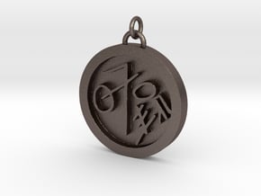 S23N14 Sigil to Hear The Thoughts of Others in Polished Bronzed Silver Steel