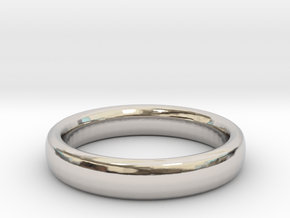 Simple Ring (Size 13) in Rhodium Plated Brass