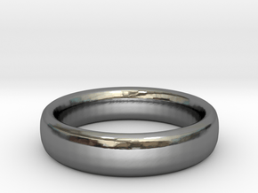 Simple Ring (Size 7) in Fine Detail Polished Silver