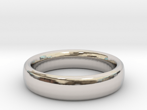 Simple Ring (Size 7) in Rhodium Plated Brass