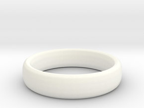 Simple Ring (Size 7) in White Processed Versatile Plastic