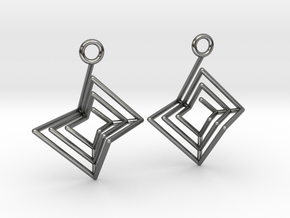 Nested Spiral Earrings (Large) in Fine Detail Polished Silver
