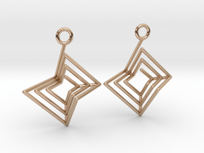 Nested Spiral Earrings (Large) in 14k Rose Gold Plated Brass