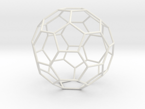 0475 Truncated Icosahedron E (13.5 см) #005 in White Natural Versatile Plastic