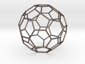 0475 Truncated Icosahedron E (13.5 см) #005 in Polished Bronzed Silver Steel