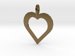 Kodas Heart in Polished Bronze