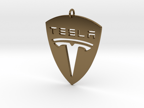 Tesla Pendant in Polished Bronze