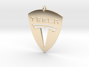 Tesla Pendant in 14k Gold Plated Brass