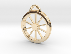 McKeen Motor Car Driver Wheel Necklace in 14K Yellow Gold