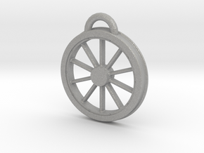 McKeen Motor Car Driver Wheel Necklace in Aluminum