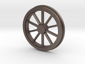 McKeen Driver Wheel In O Scale in Polished Bronzed Silver Steel