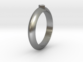 Ø18.35 Mm Arrow Square Design Ring  Ø0.722 Inch in Natural Silver