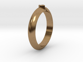 Ø18.35 Mm Arrow Square Design Ring  Ø0.722 Inch in Natural Brass