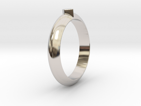 Ø21.87 Design Ring Ø0.861 inch in Rhodium Plated Brass