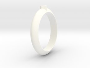 Ø21.87 Design Ring Ø0.861 inch in White Processed Versatile Plastic