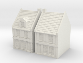 1:350 City House X2  in White Natural Versatile Plastic