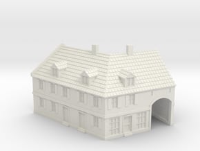 1:350-Corner House 2 in White Natural Versatile Plastic