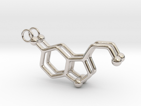Serotonin Earrings1 in Rhodium Plated Brass