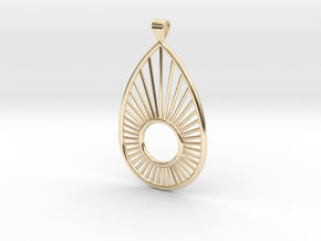 Sunrise Pear - Pendant in 14k Gold Plated Brass