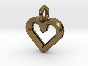 Resonant Heart Amulet - Small in Natural Bronze