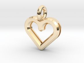 Resonant Heart Amulet - Small in 14k Gold Plated Brass