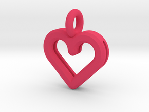 Resonant Heart Amulet - Small in Pink Processed Versatile Plastic