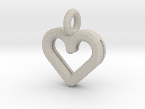 Resonant Heart Amulet - Small in Natural Sandstone
