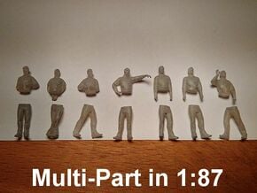[1:87] Male set (multi-part) in Tan Fine Detail Plastic