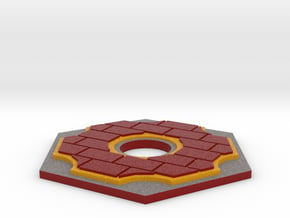 Catan Hex Tile Brick 79mm in Full Color Sandstone