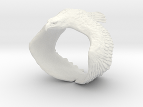 The Eagle Ring in White Natural Versatile Plastic