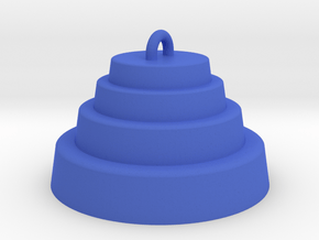 DRAW ornament - terraced dome in Blue Processed Versatile Plastic