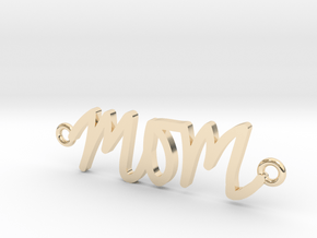 Mom Handwriting Necklace in 14K Yellow Gold