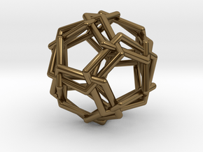 0460 Woven Icosidodecahedron (U24) in Polished Bronze