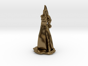 Fanstasy Princess with Hennin hat in Polished Bronze