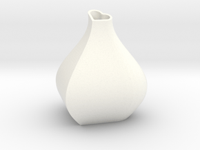 Heart + Sine Wave = Vase in White Processed Versatile Plastic