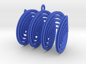 Spring Pendant in Blue Processed Versatile Plastic