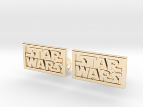 Starwars Cuffliinks in 14k Gold Plated Brass