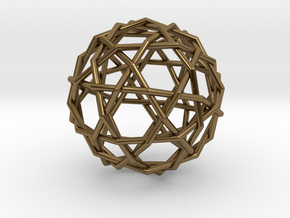 0461 Woven Truncated Icosahedron (U25) in Polished Bronze