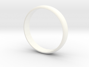 Simple Ring Size 6 in White Processed Versatile Plastic