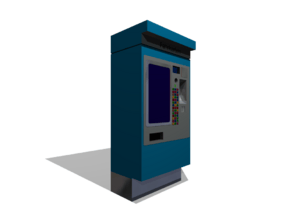 DB Fahrkartenautomat 1/87 in Tan Fine Detail Plastic