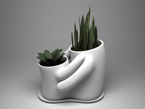 Embrace dual planter (small) in White Natural Versatile Plastic